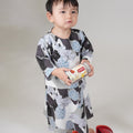The Warisan Raya Baby Kurung Dress Bunga Raya Print - Umbi