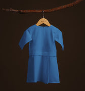 The Warisan Raya Baby Kurung Dress Steel Blue - Umbi
