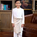 The Warisan Raya Boy Baju Melayu Set White - Umbi