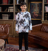 The Warisan Raya Boy Teluk Belanga Bunga Raya Print - Umbi