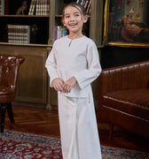 The Warisan Raya Girl Kurung Top White - Umbi