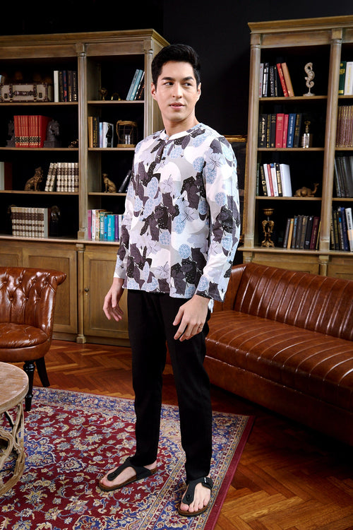 The Warisan Raya Men Teluk Belanga Bunga Raya Print