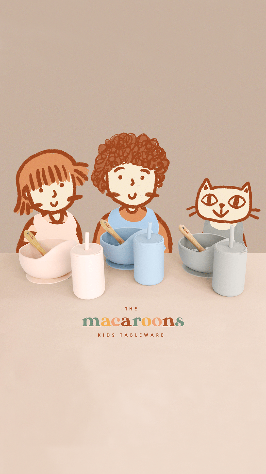 The Macaroon Kids Tableware - Umbi