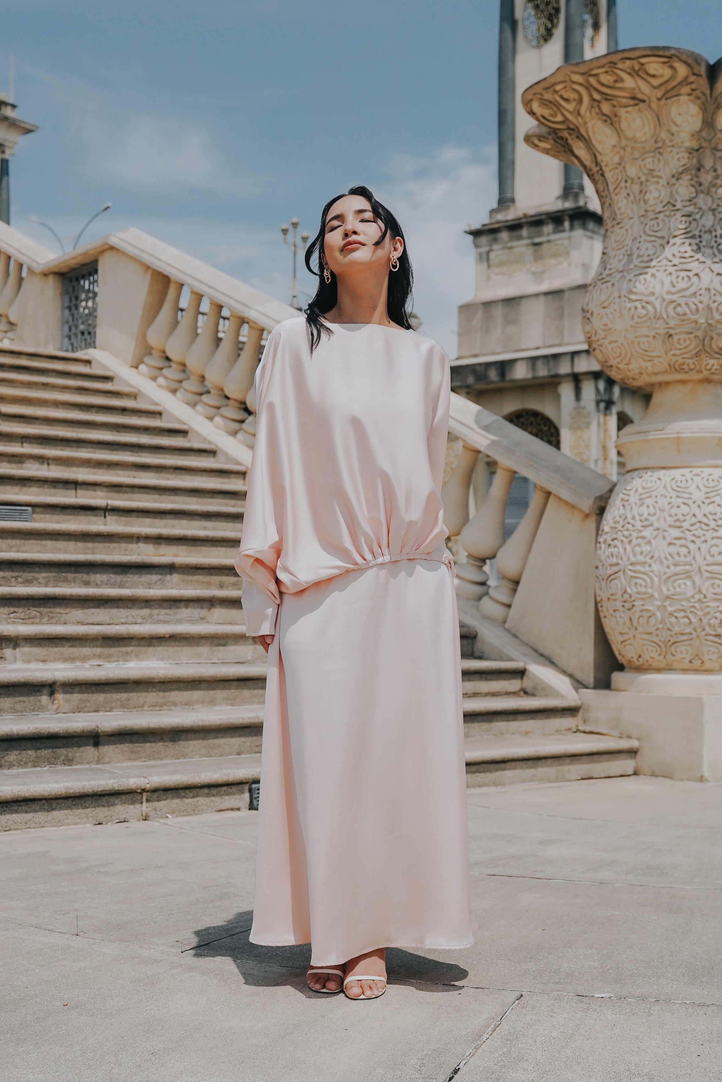 The City Breeze Pt.2 Women Loose Fit Blouse Peach Pink