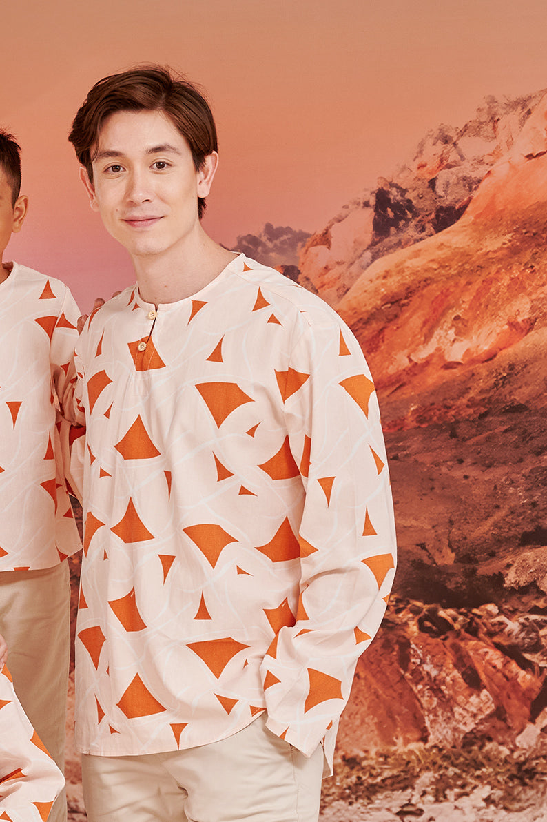 The Oasis Men Kurta Desert Print