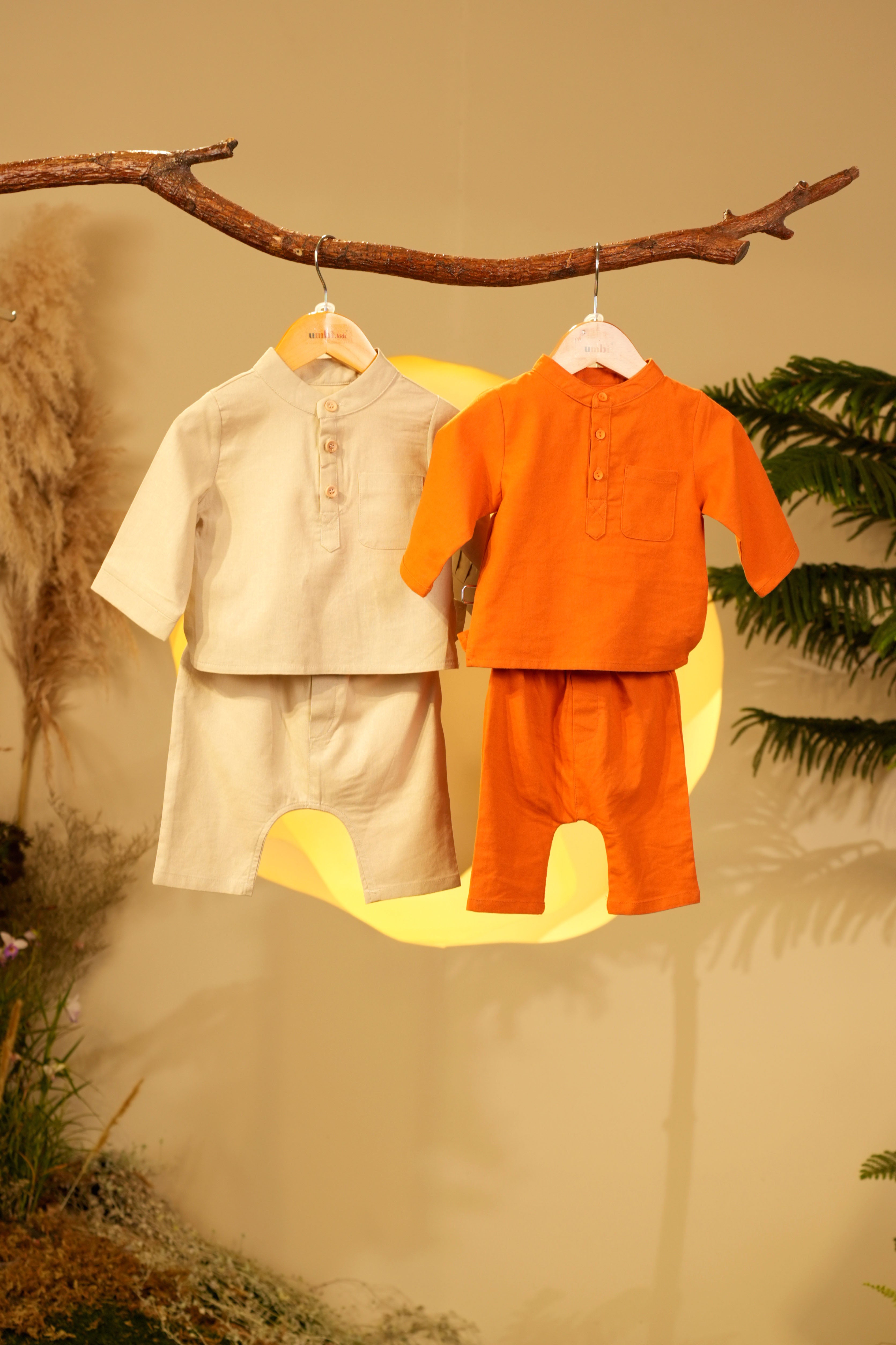 The Secret Garden Baby Baju Melayu Set Orange