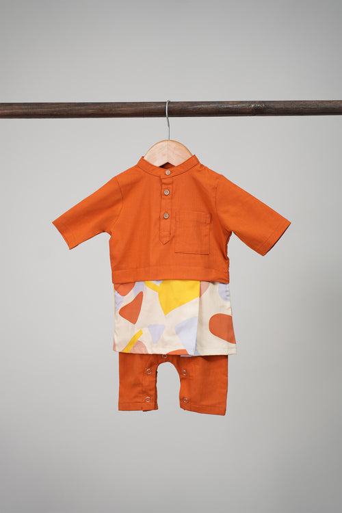 The Early Check-in Collection Baby Boy Baju Melayu 3-in-1 in Playroom Print
