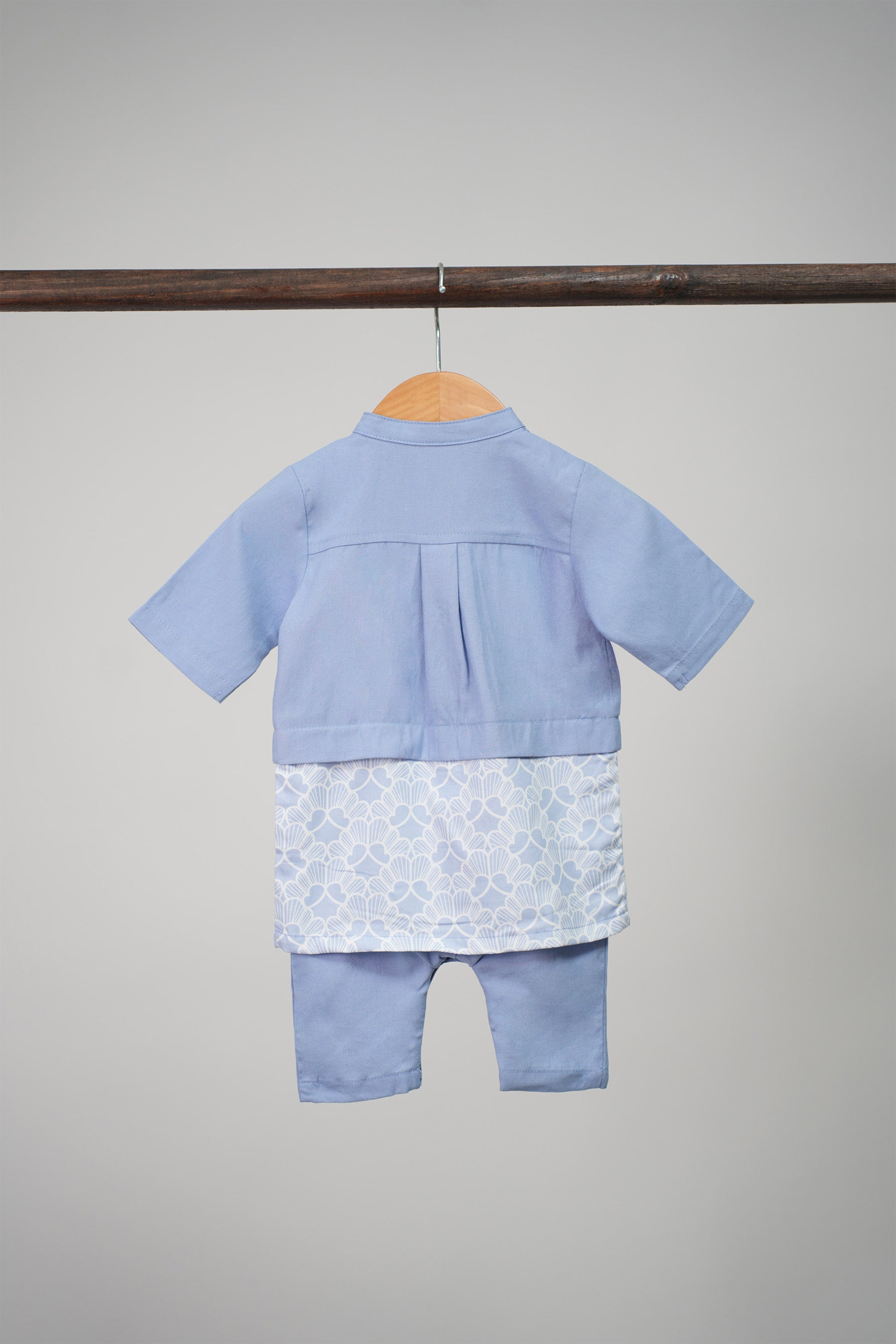 The Early Check-in Collection Baby Boy Baju Melayu 3-in-1 in Snowflake Print
