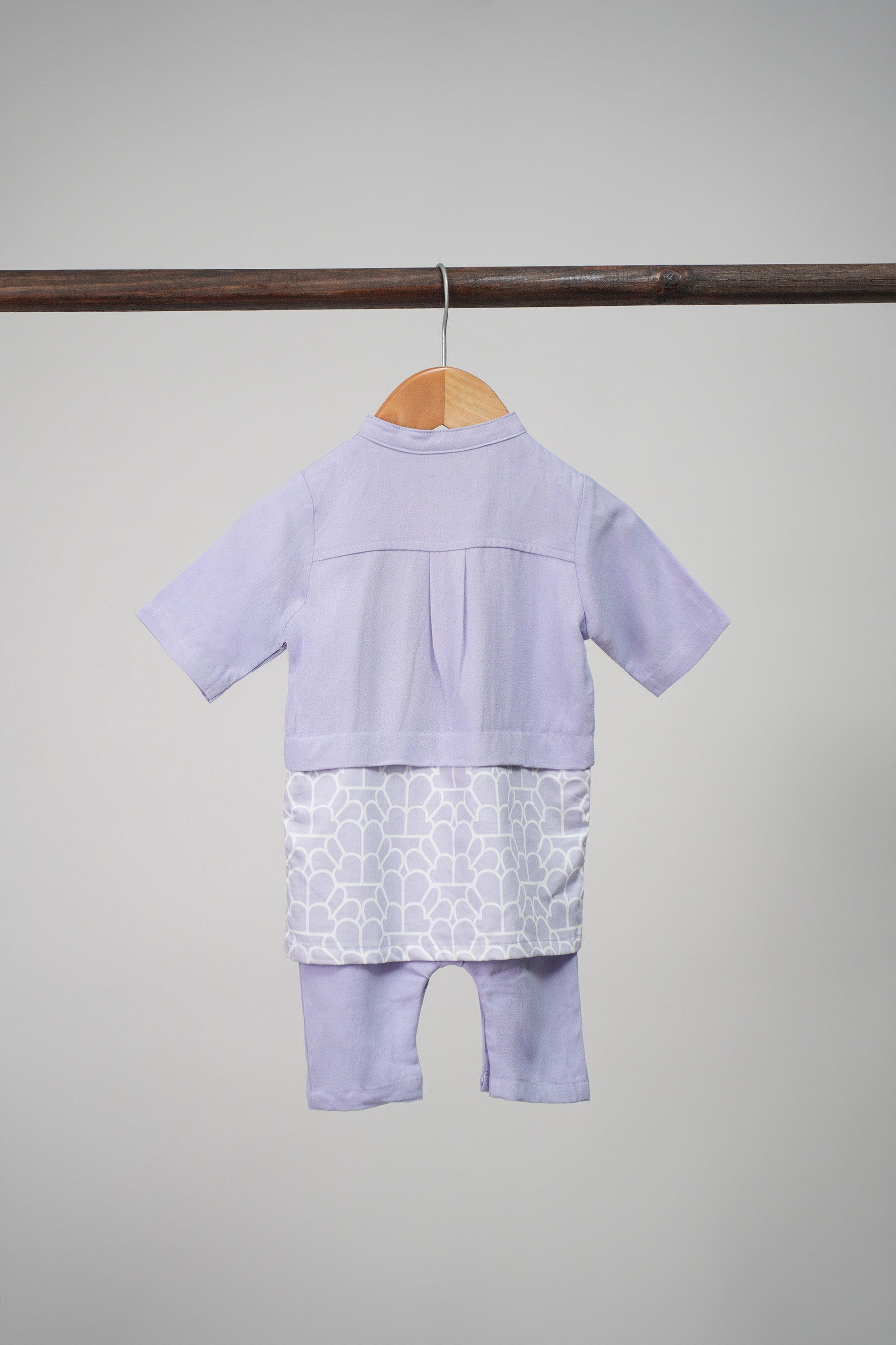 The Early Check-in Collection Baby Boy Baju Melayu 3-in-1 in Ballroom Print