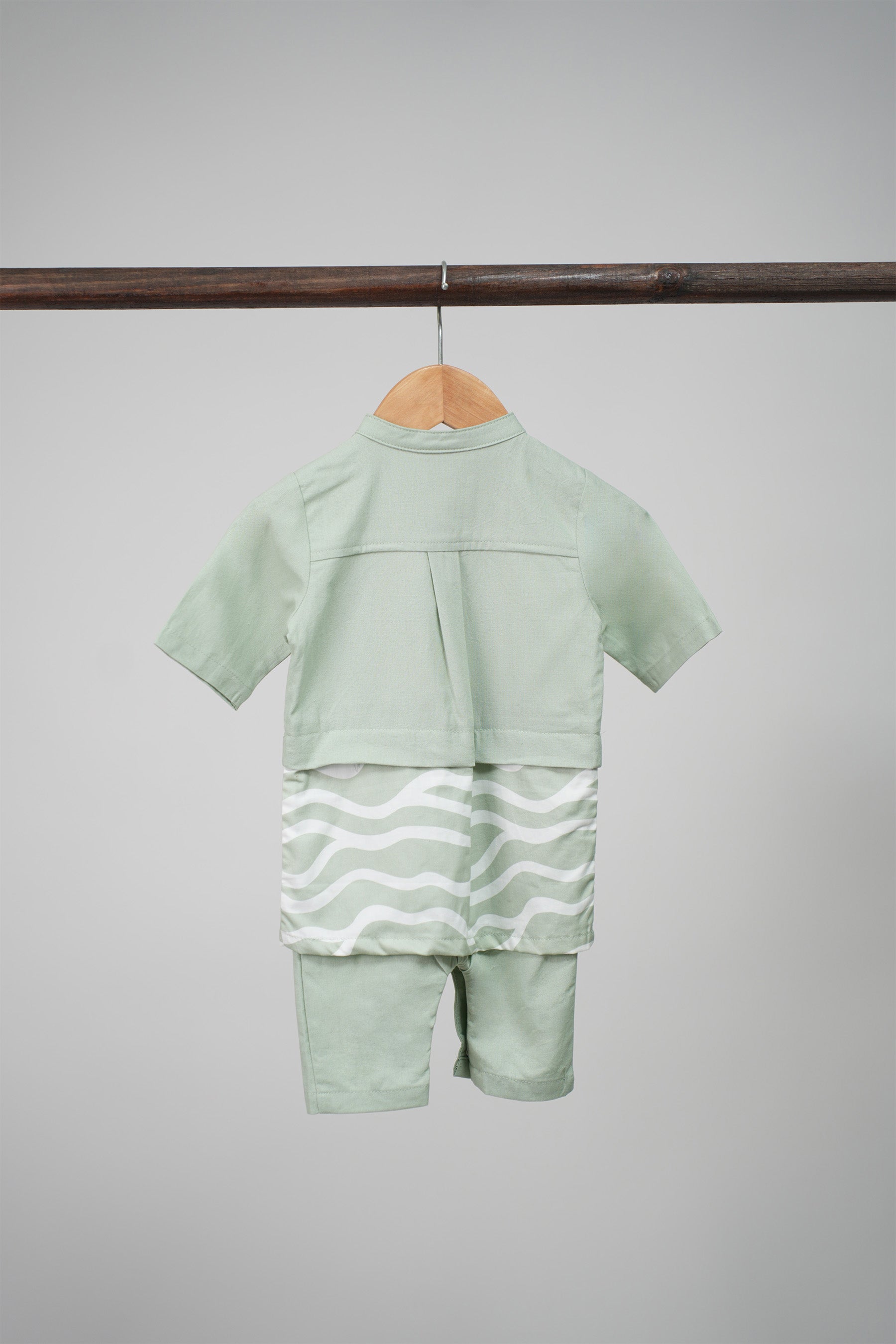 The Early Check-in Collection Baby Boy Baju Melayu 3-in-1 in Meadow Print