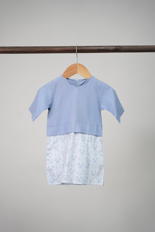 The Early Check-in Collection Baby Girl Kurung Dress in Snowflake Print