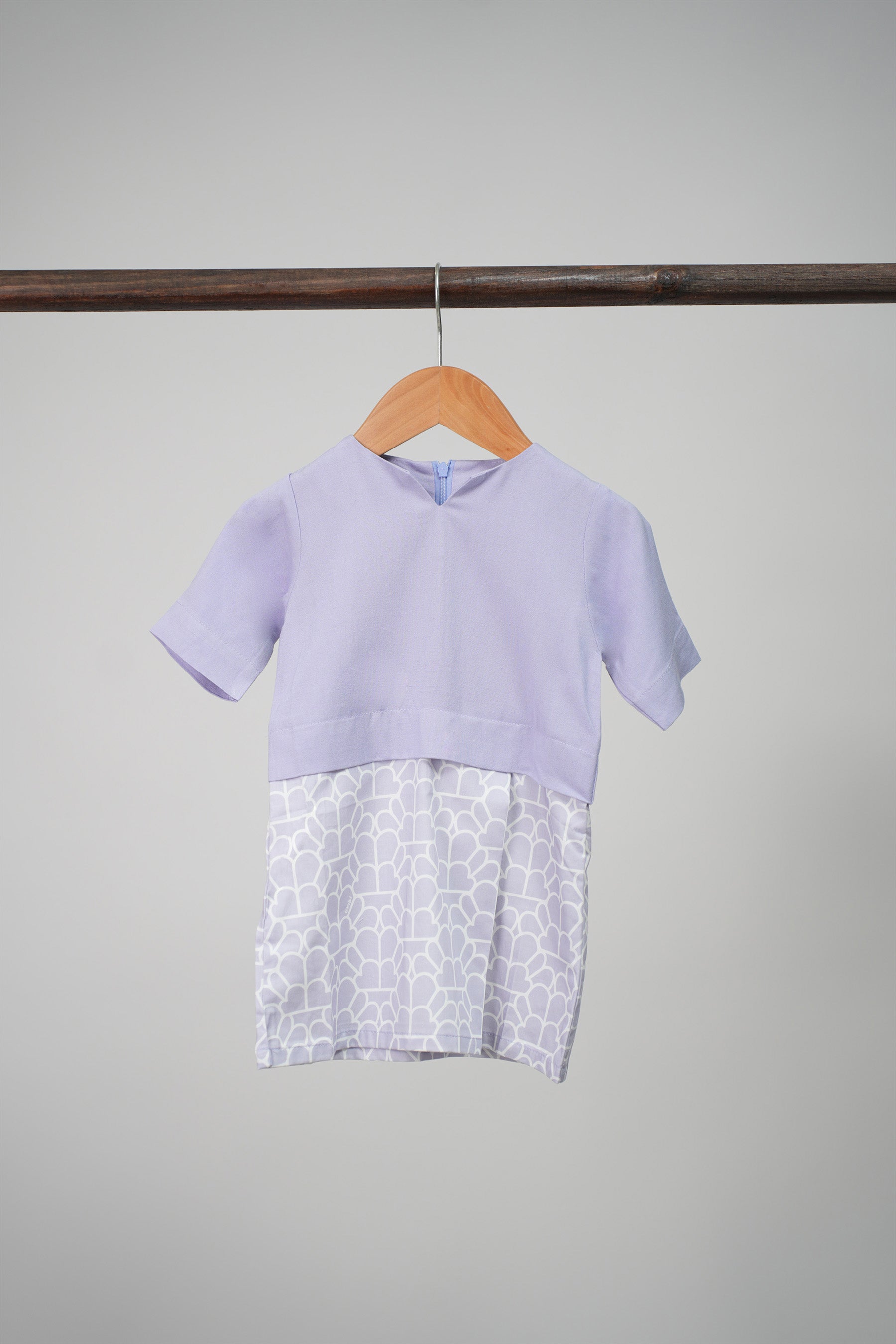 The Early Check-in Collection Baby Girl Kurung Dress in Ballroom Print