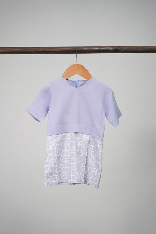 The Early Check-in Collection Baby Girl Kurung Dress in Ballroom Print