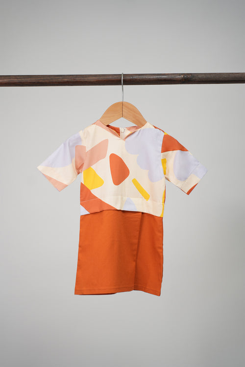 The Early Check-in Collection Baby Girl Kurung Dress in Playroom Print