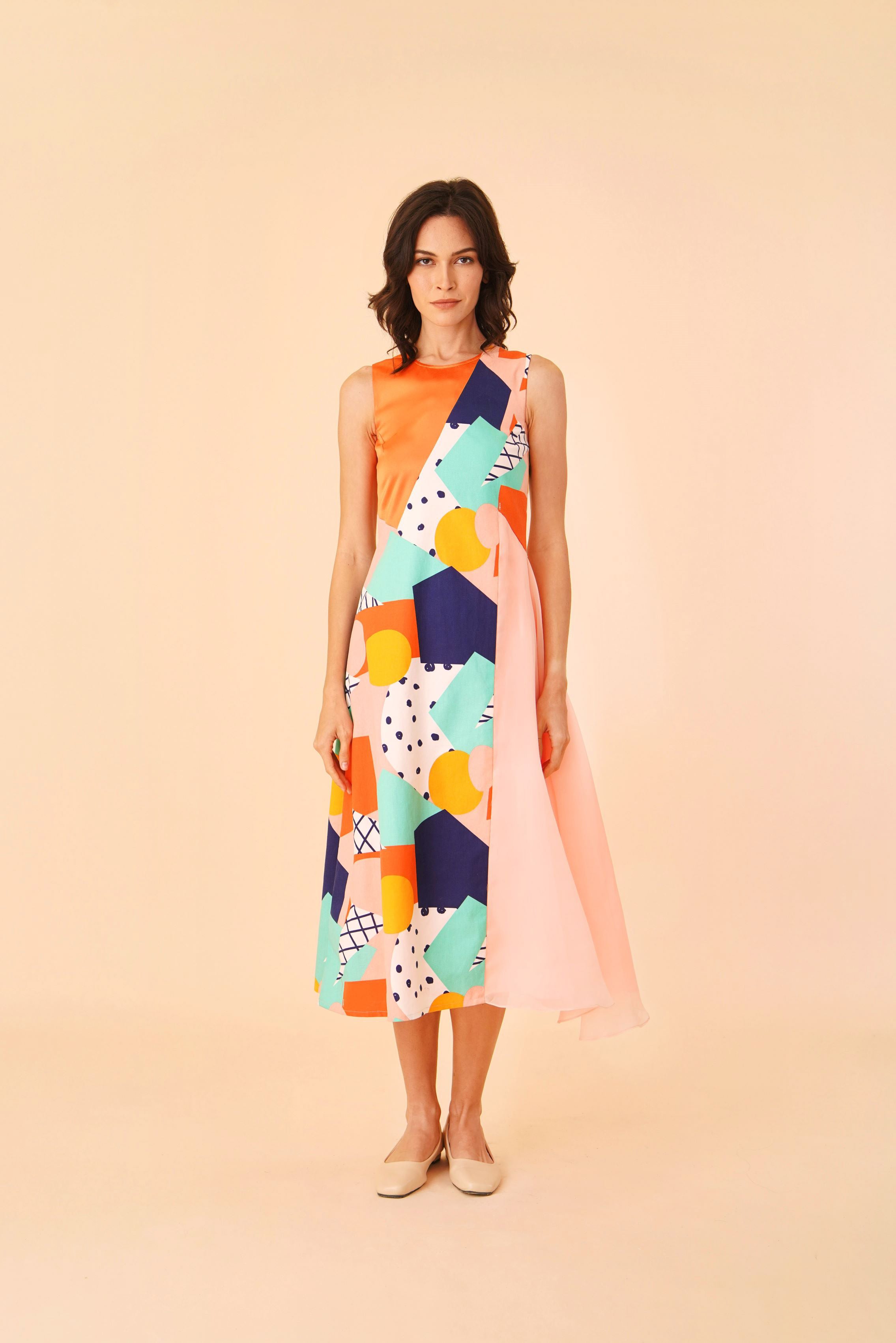 Flare A-Line Midi Dress