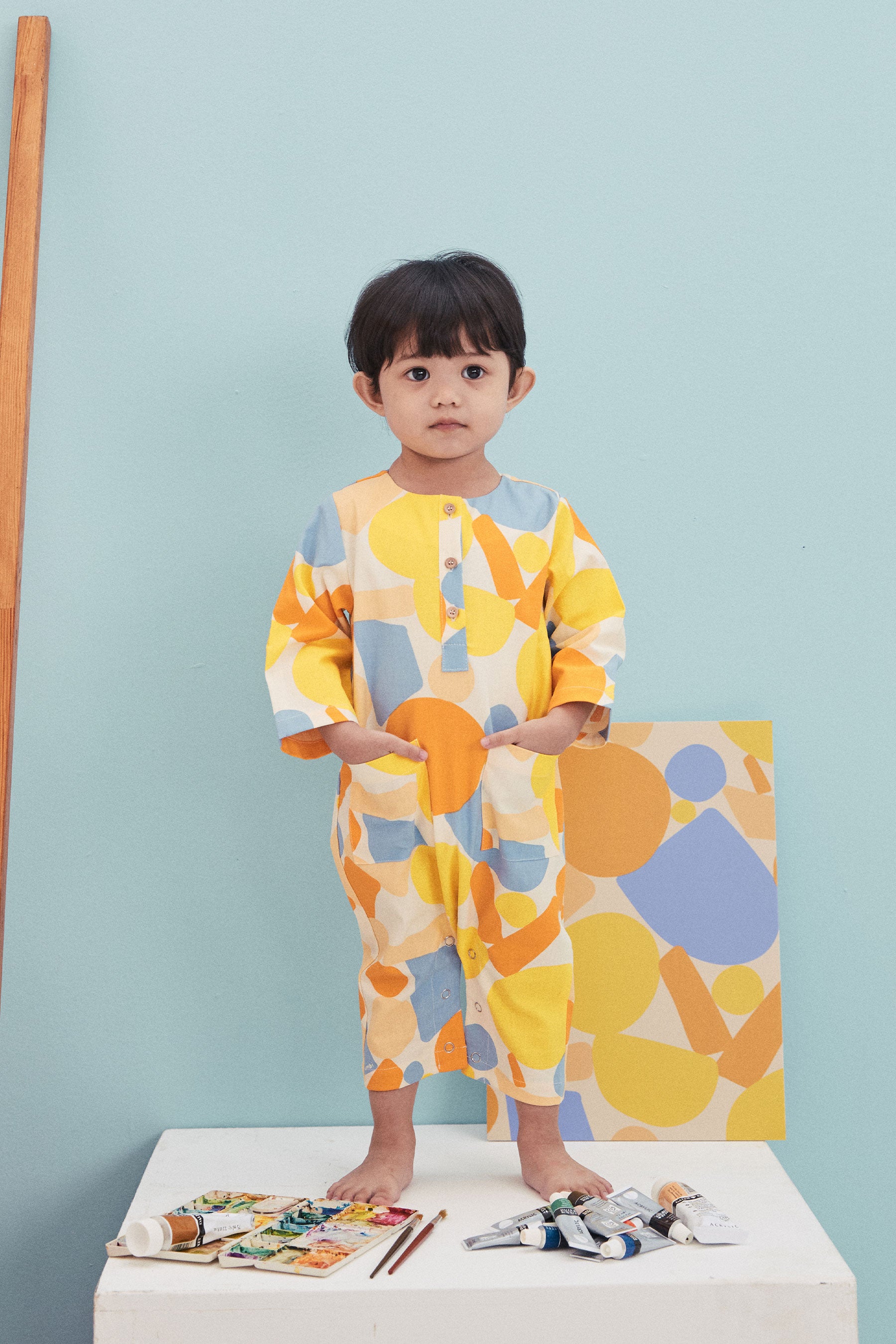  baju raya family sedondon kids baby jumpsuit starry