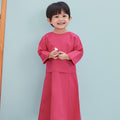 baju raya family sedondon kids baby kurung fuchsia pink