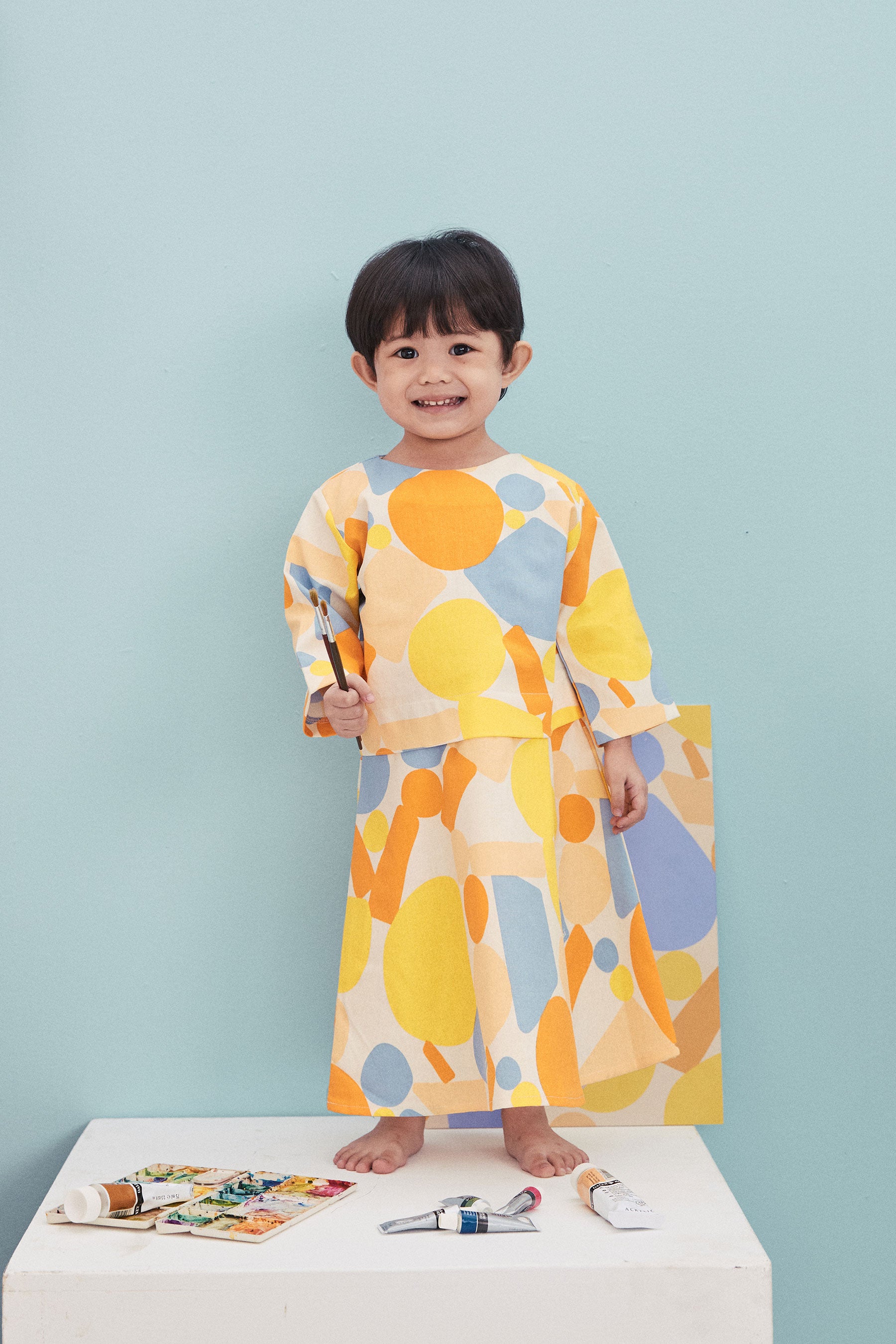 baju raya family sedondon kids baby kurung starry print