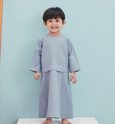 baju raya family sedondon kids baby kurung stone blue