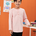 baju raya family sedondon umbi kids boy kurta top soft pink