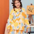 baju raya family sedondon kids girl boxy top starry print