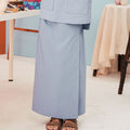 baju raya family sedondon kids girls classic skirt stone blue