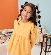 baju raya family sedondon kids girls ruffle blouse starry print