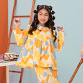 baju raya family sedondon kids girls ruffle blouse starry print