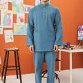 baju raya family sedondon men baju melayu steel blue 