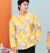 baju raya family sedondon adult men kurta top starry print