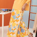 baju raya family sedondon women folded skirt starry print