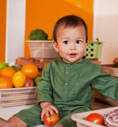 baju raya sedondon family baby baju melayu green