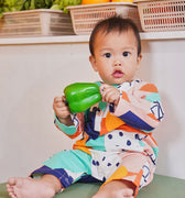 Baju raya family sedondon baby jumpsuit fruitpunch print