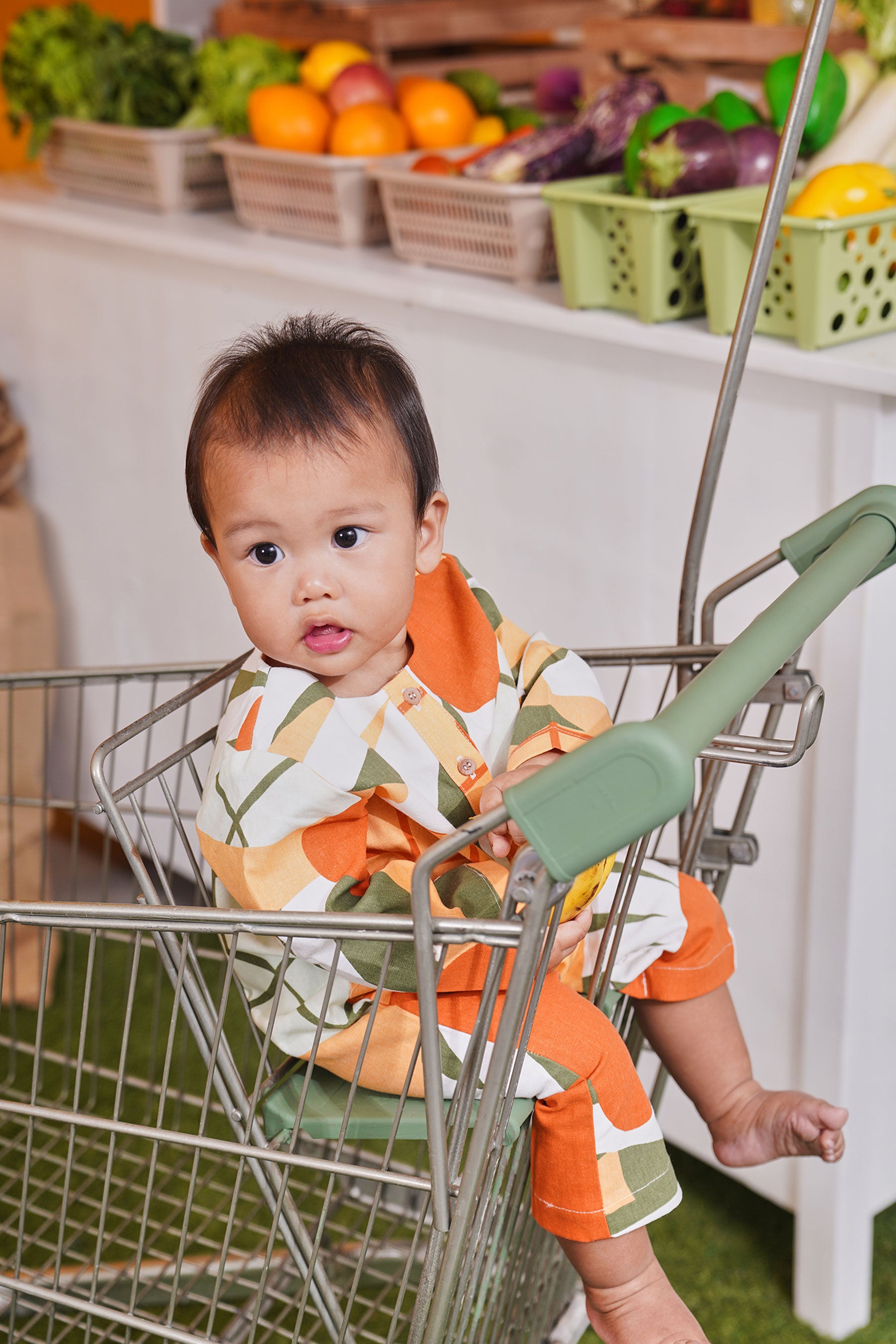 Baju raya family sedondon baby jumpsuit sunflower print