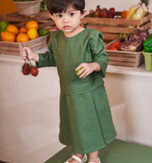 baju raya family sedondon baby kurung dress pine green