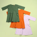 cotton linen baby kurung dress