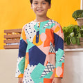 baju raya family sedondon kids kurta boy fruit punch print