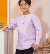 baju raya family sedondon kids kurta boy top lilac