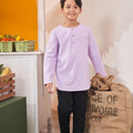 boys top kurta long sleeves button eid kenduri event wear