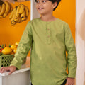 baju raya family sedondon kids kurta boy top lime green 