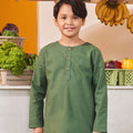 baju raya family sedondon kids kurta boy top pine green 