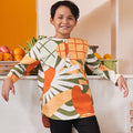 baju raya family sedondon kids kurta boy top sunflower print