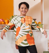 baju raya family sedondon kids kurta boy top sunflower print