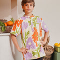 baju raya family sedondon boy short sleeves shirt fleur