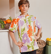 baju raya family sedondon boy short sleeves shirt fleur