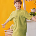 baju raya family sedondon boy short sleeves shirt lime green