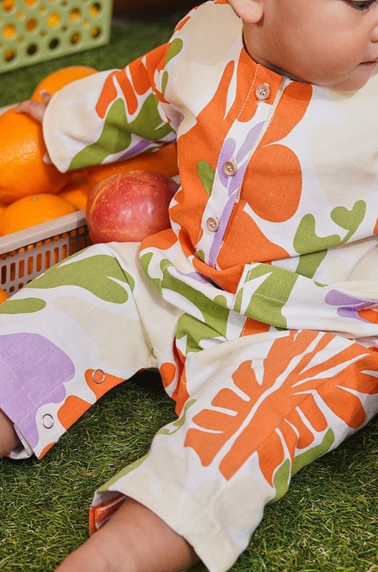 At The Market Collection Baby Jumpsuit Fleur Print - Umbi