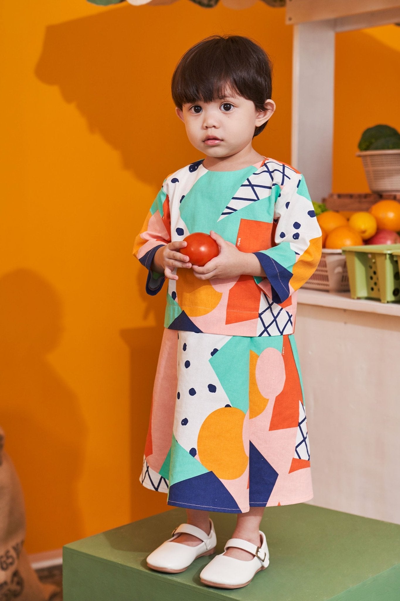 At The Market Collection Baby Kurung Dress Fruit Punch Print - Umbi