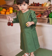 At The Market Collection Baby Kurung Dress Pine Green - Umbi