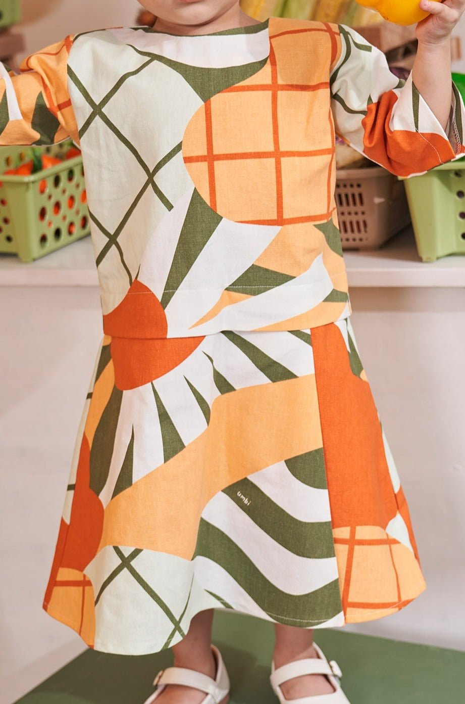 At The Market Collection Baby Kurung Dress Sunflower Print - Umbi